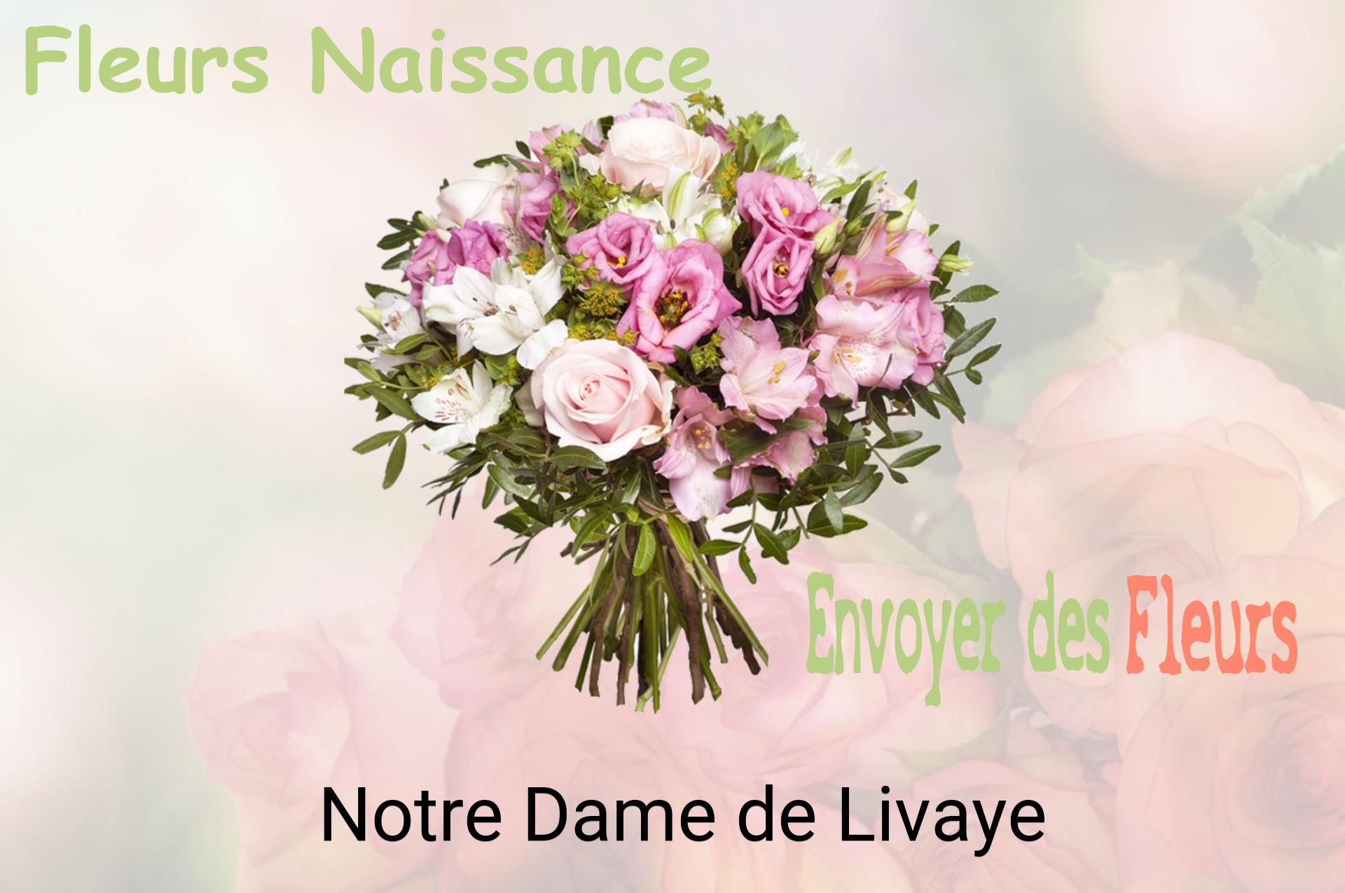 Bouquet de fleurs de naissance livré à Notre-Dame-de-Livaye